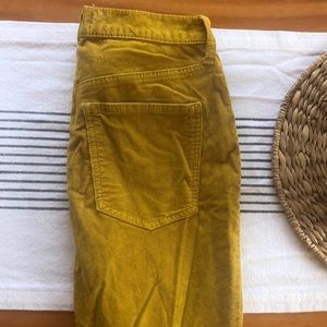 Free People yellow corduroy jeans size 27